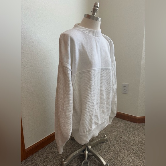 Vintage Lee White Cotton Knit Long Sleeve Sweater Women’s‎ Large - Picture 2 of 10
